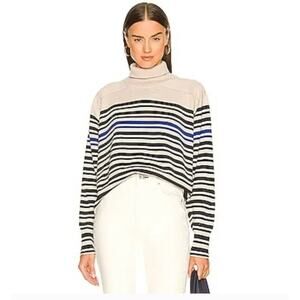 NWT Rag & Bone‎ Ann Striped Cashmere Blend Turtleneck Sweater XXS